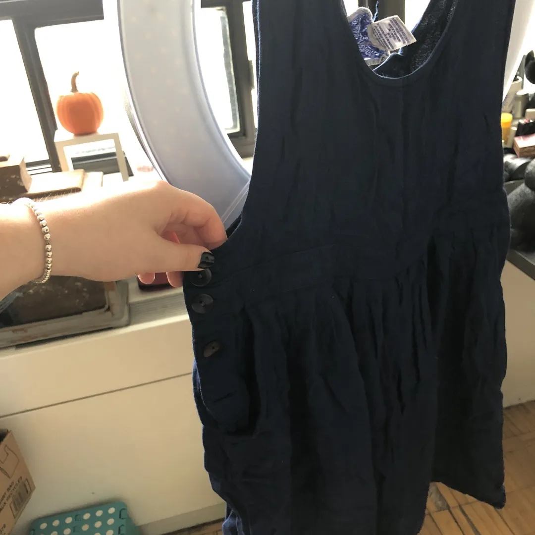 Cute Navy Dress With Pockets photo 3