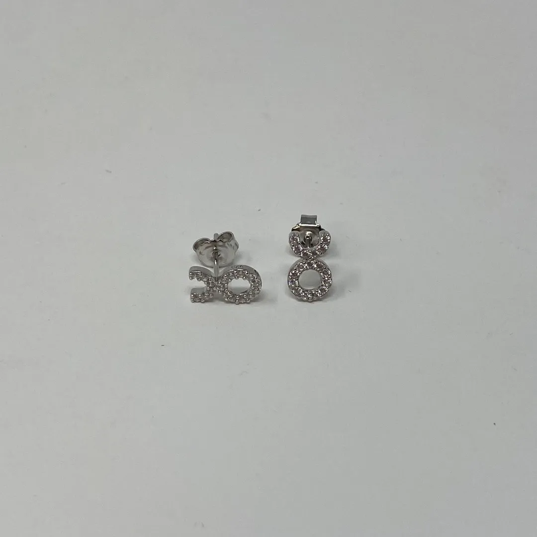 925 Sterling Silver Matching Taurus Ring & Earring Set Swarovski photo 5