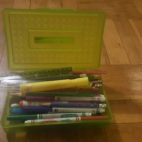 Pencil Case With An Assortment Of ... photo 1