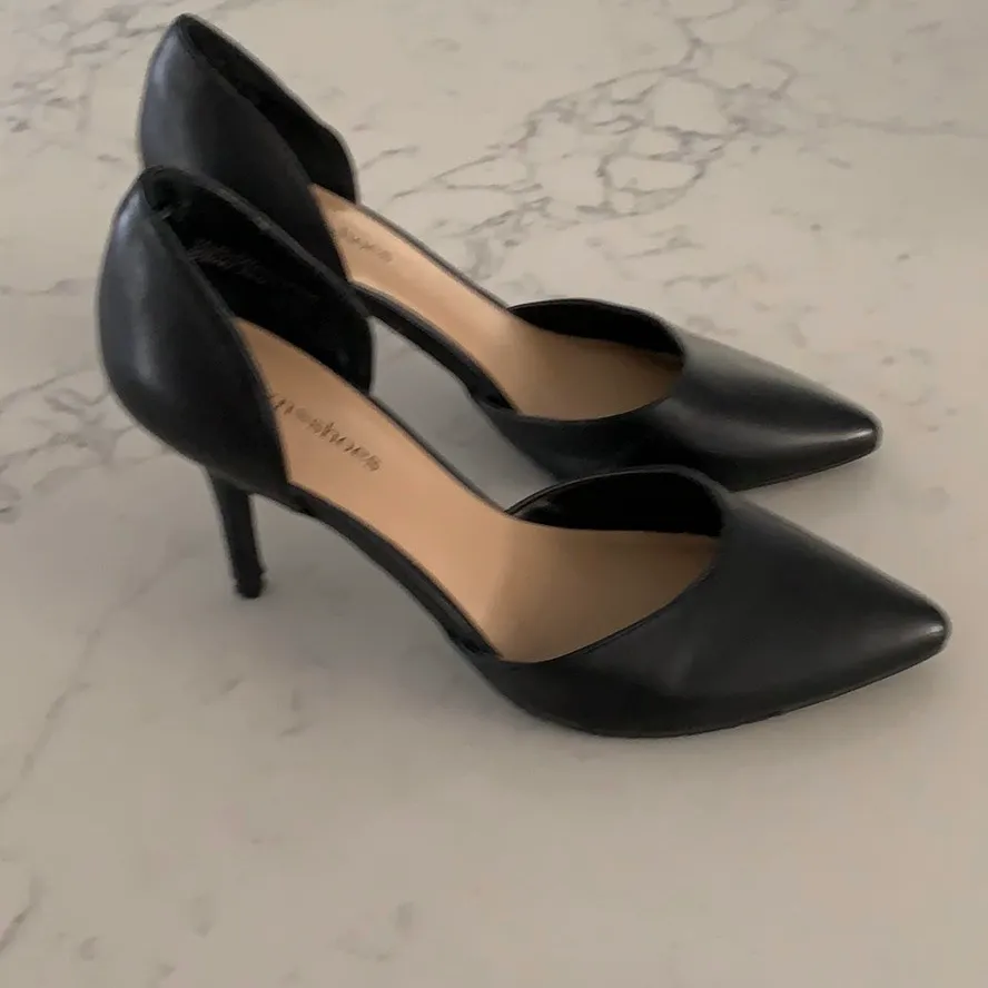 Black Leather Heels photo 1