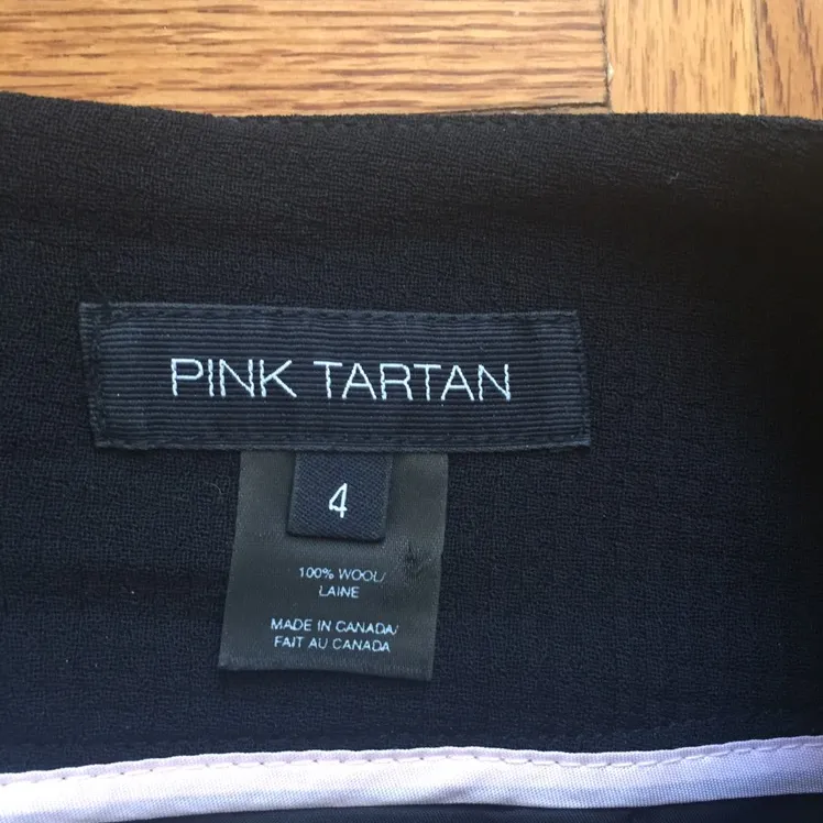 Pink Tartan wool pencil skirt size 4 photo 3