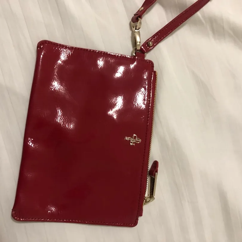 Cherry Red Patent Cole Haan Wristlet photo 1