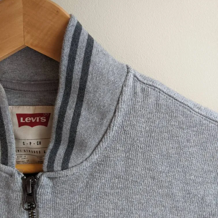 Levi's Grey Zip-Up Sweater photo 4