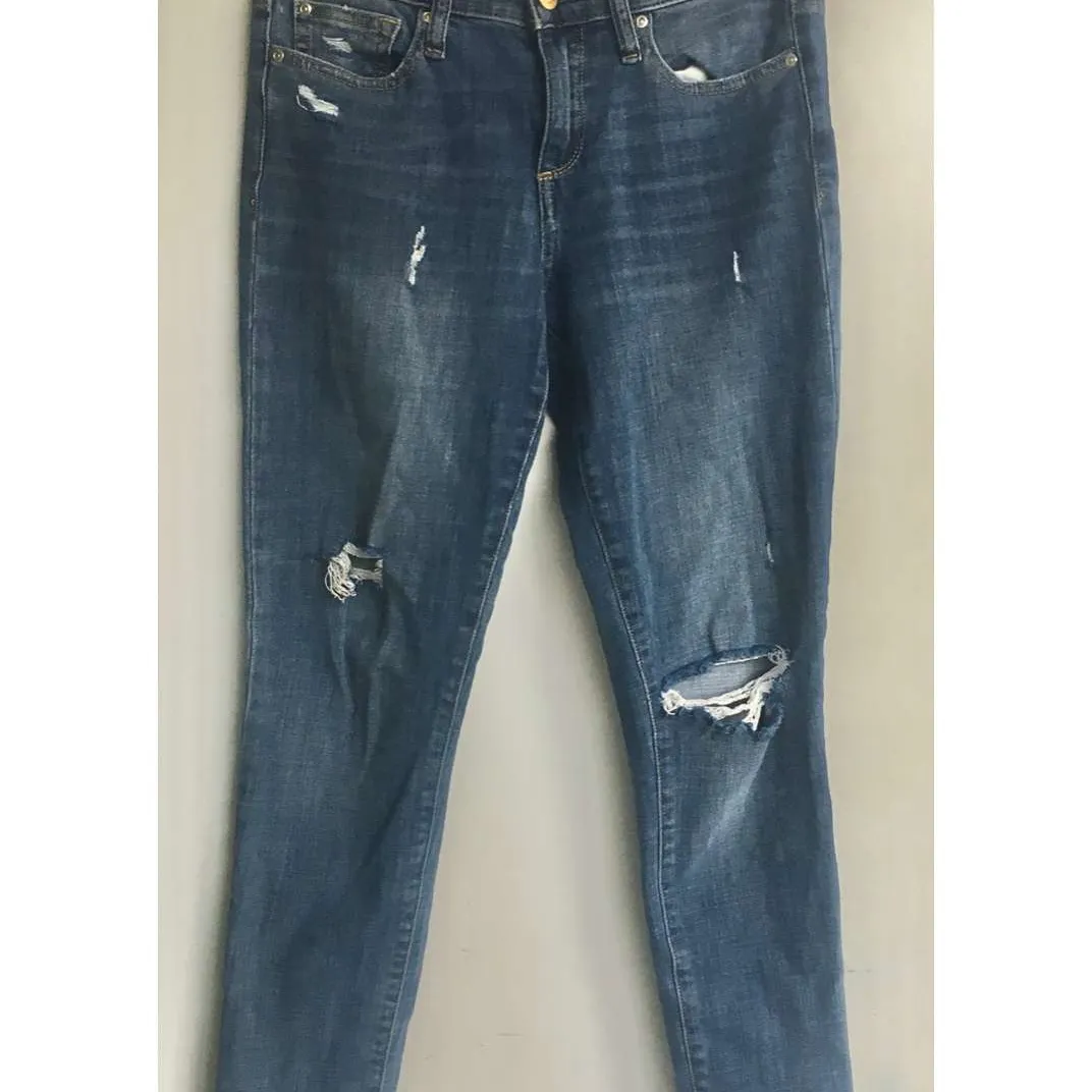 Gap Distressed Skinny Jeans / Size 27 (Small) / Medium Wash photo 1