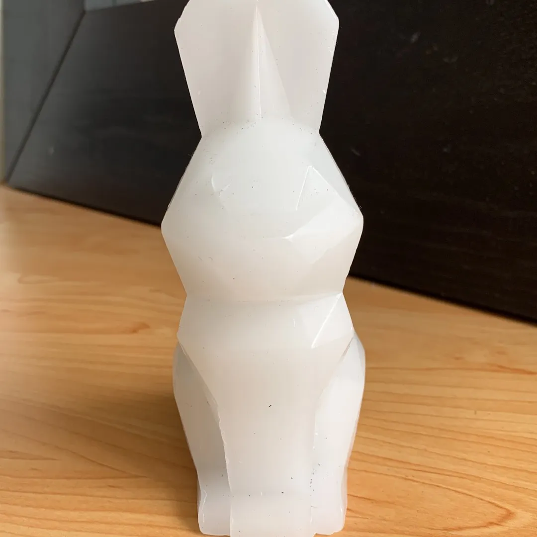 Geometric Wax Bunny Candle photo 1