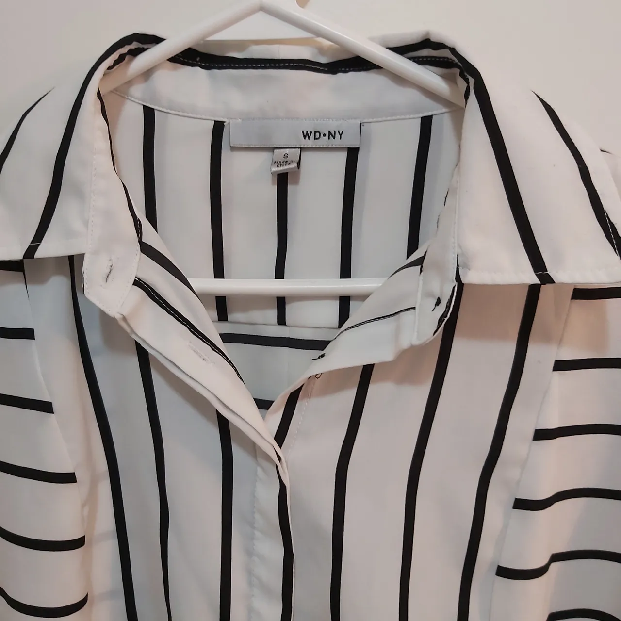 WD NY white tunic with black stripes photo 3