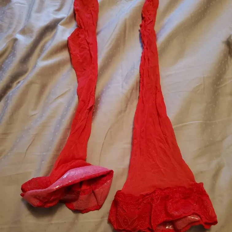 Stockings,  Red, Size Small photo 1
