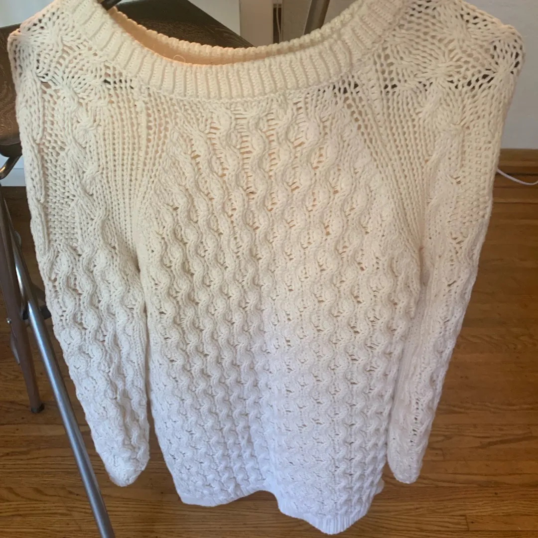 Cream Large Knit Zara Sweater photo 1