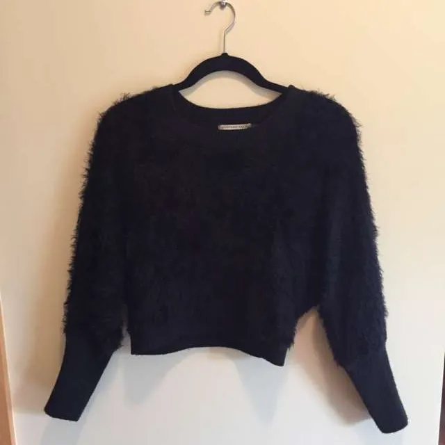 90s Inspired Fuzzy Crop Sweater photo 1