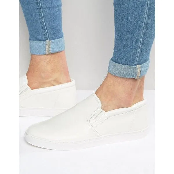 Asos White Slip-On Shoes (Men's Size 9 -- Used But Still In G... photo 1