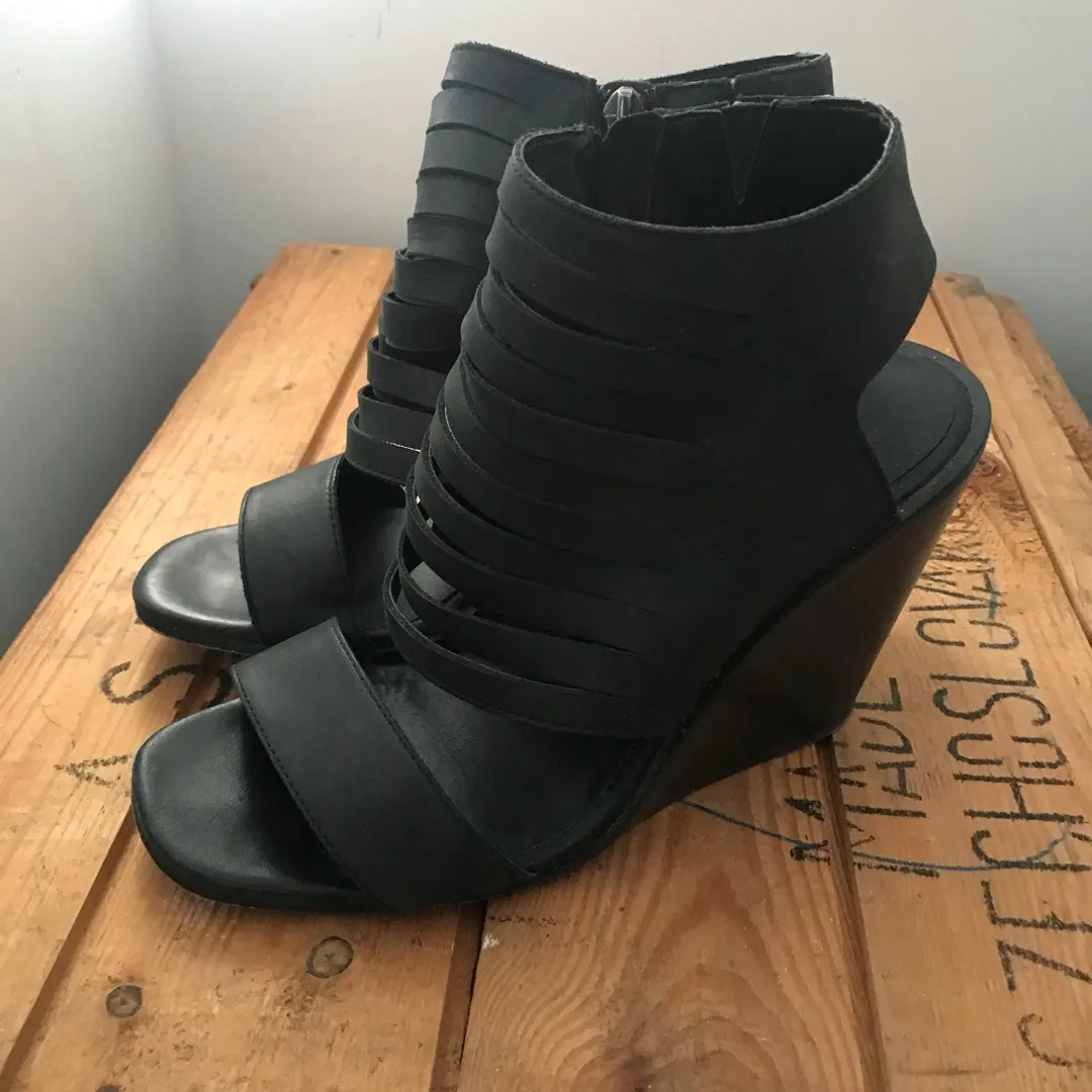 Black Leather Heels photo 4