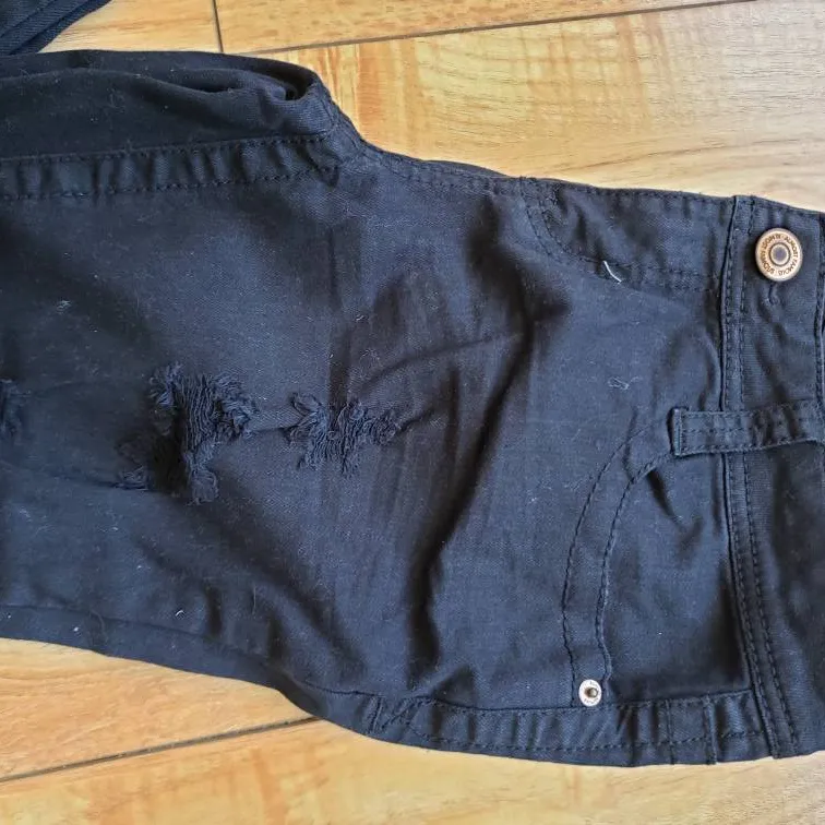 Distressed Black Jeans photo 4