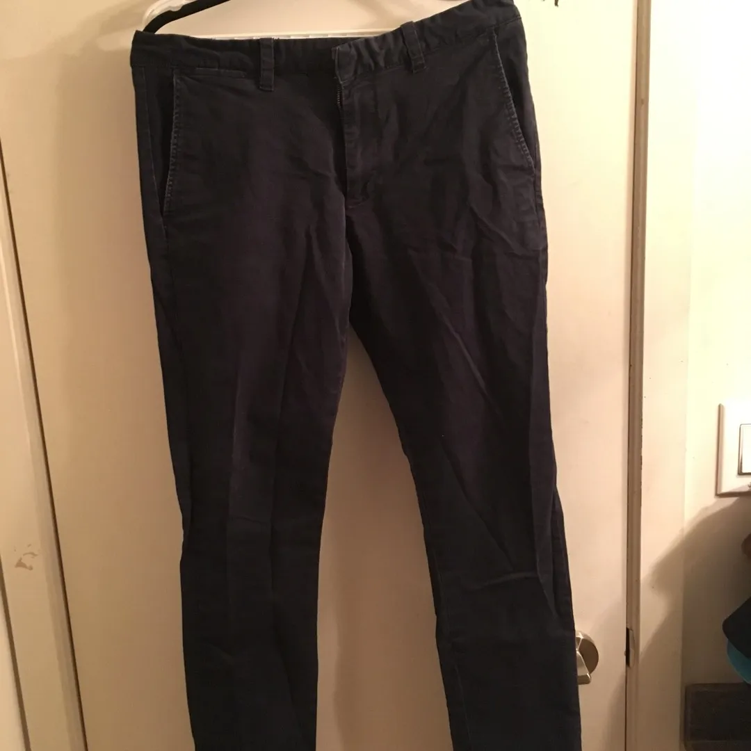 Worn Joe Fresh Trousers Navy Blue Size 34 Men’s photo 1
