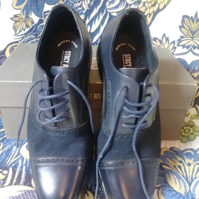 Stacey Adams Shoes Unisex BNIB Sz 7 Men's/Sz10 Women's Navy Blue photo 3