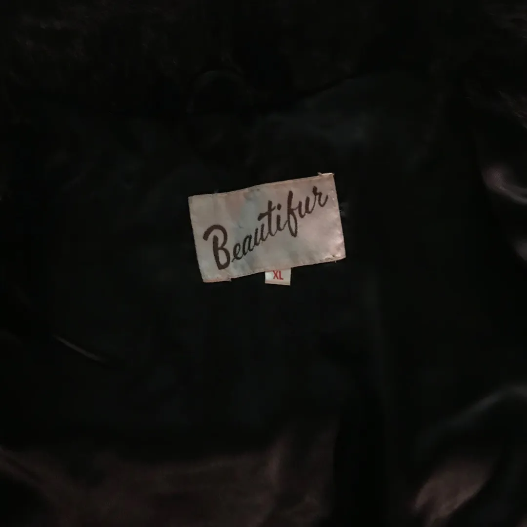 All Black Real Fur Coat photo 4