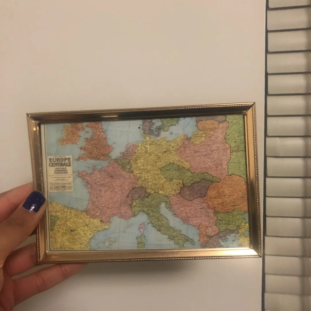 Gold Frame With Europe Map photo 1