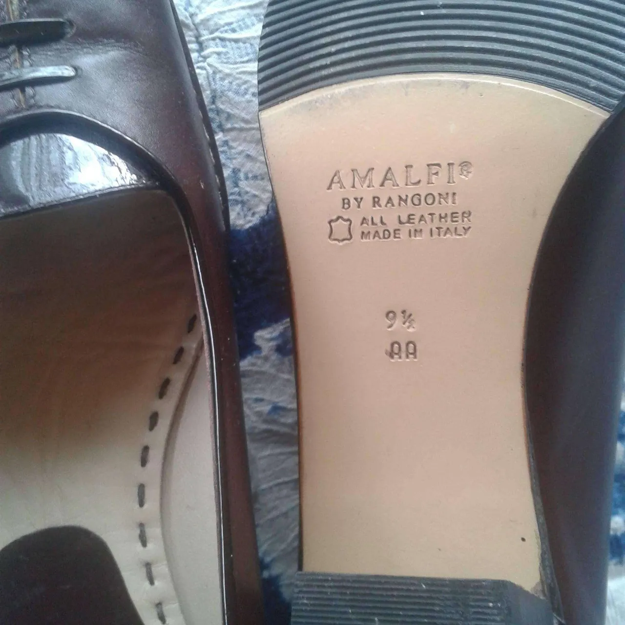 Amalfi Italian Leather 9.5 loafer shoe photo 3