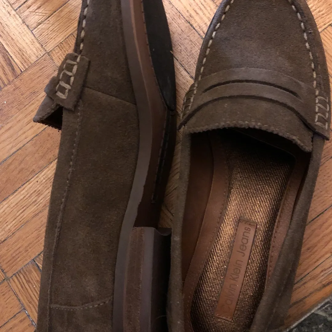 Brand New Suede Calvin Klein Loafers 7 photo 3