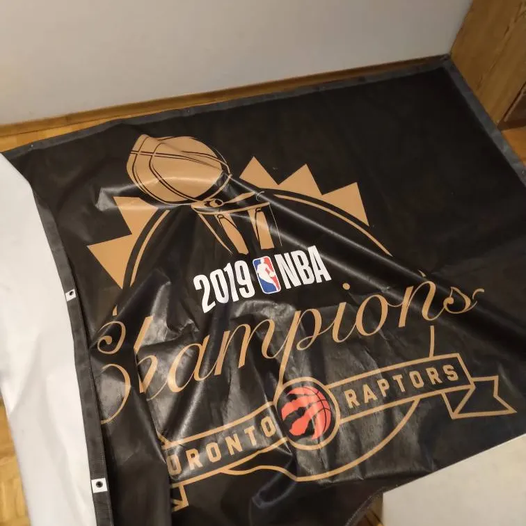 2019 NBA Champions Toronto Raptors Rally Banner photo 3