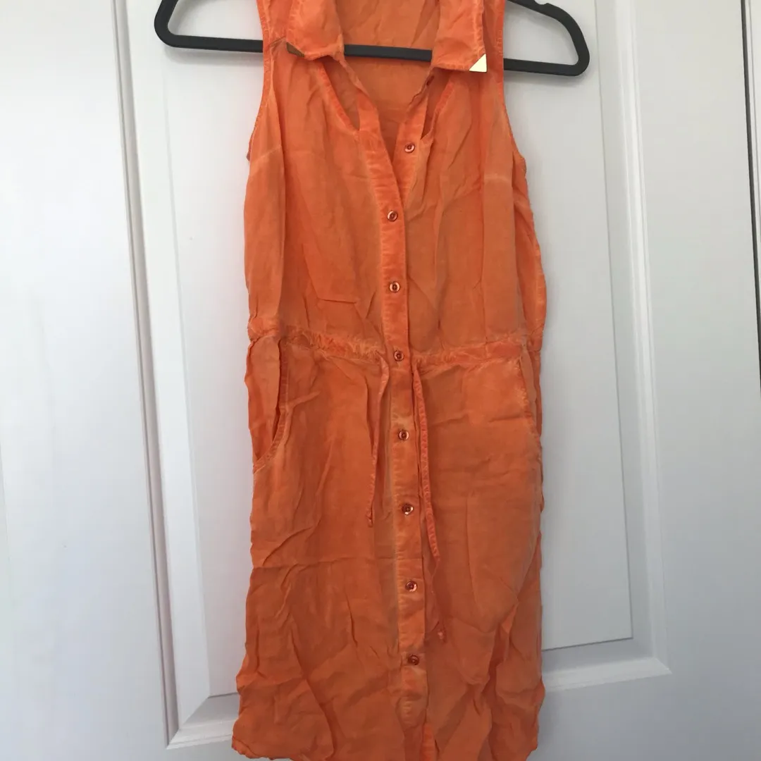 🍊 Orange Button Down Dress photo 1