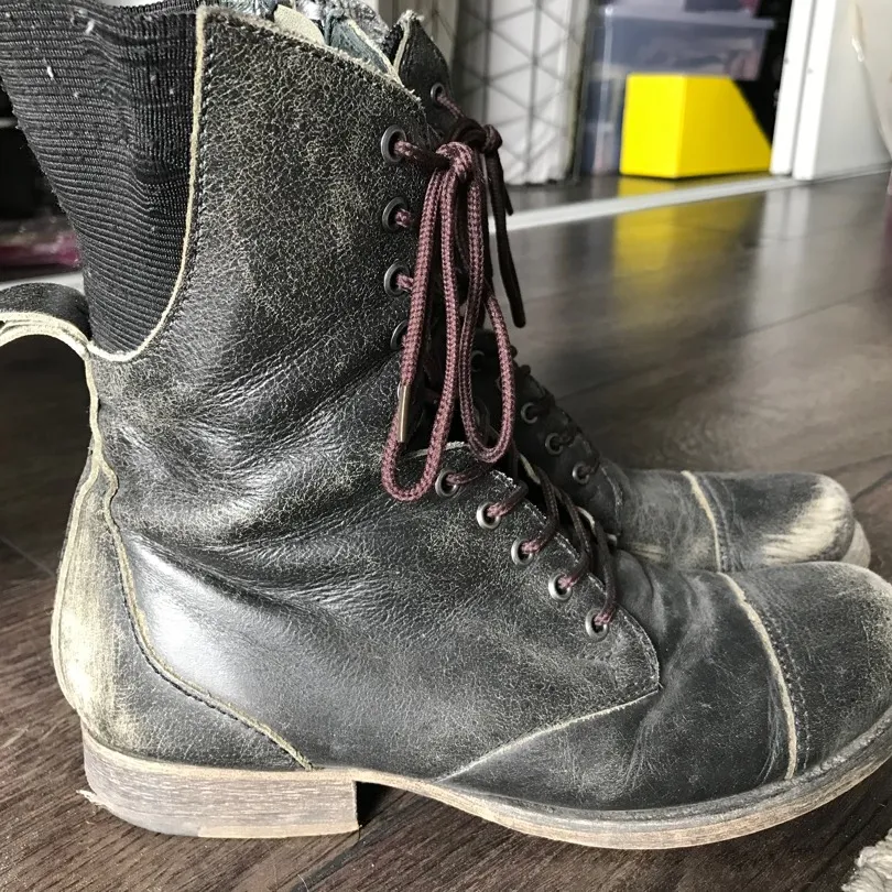 Leather Combat Boots photo 1