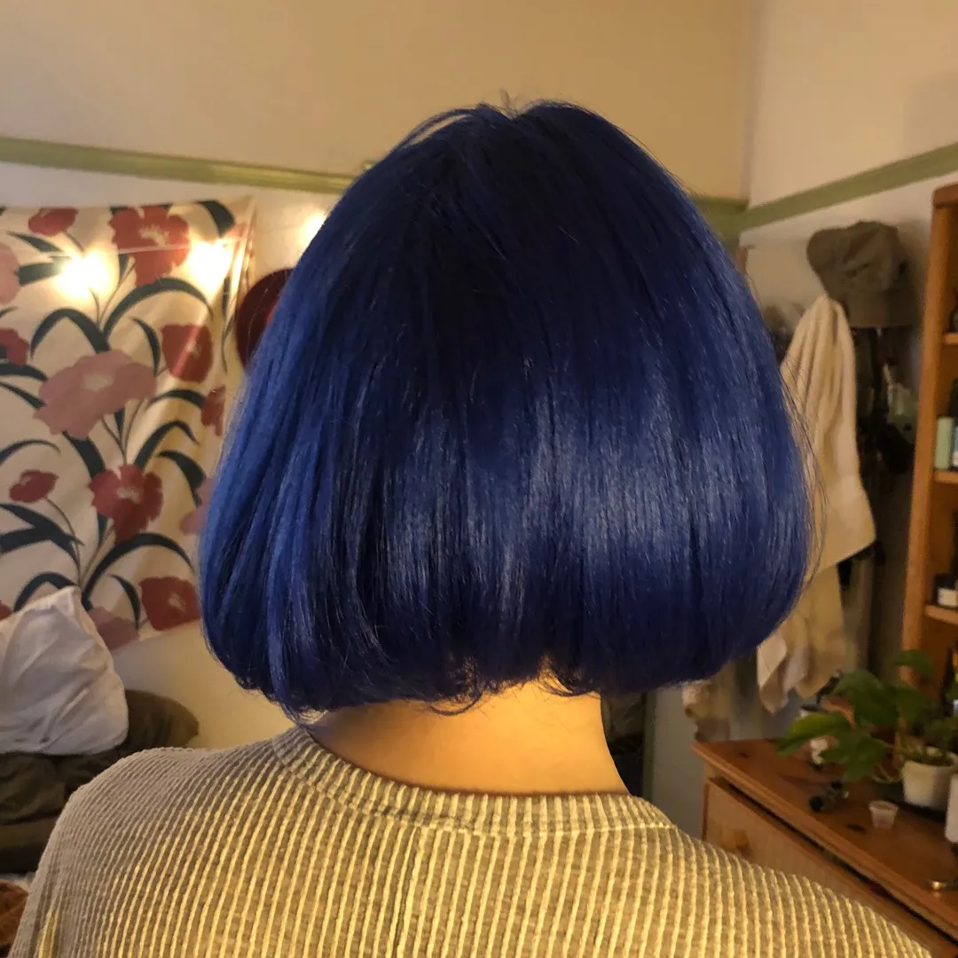Bright Blue Wig photo 3