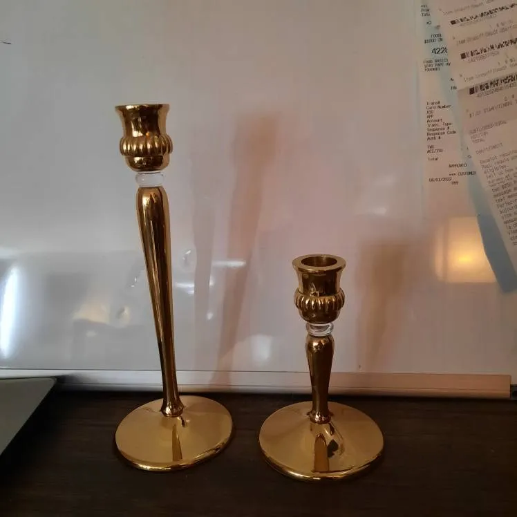 Matching Candlestick Holders - 2 Different Sizes photo 5