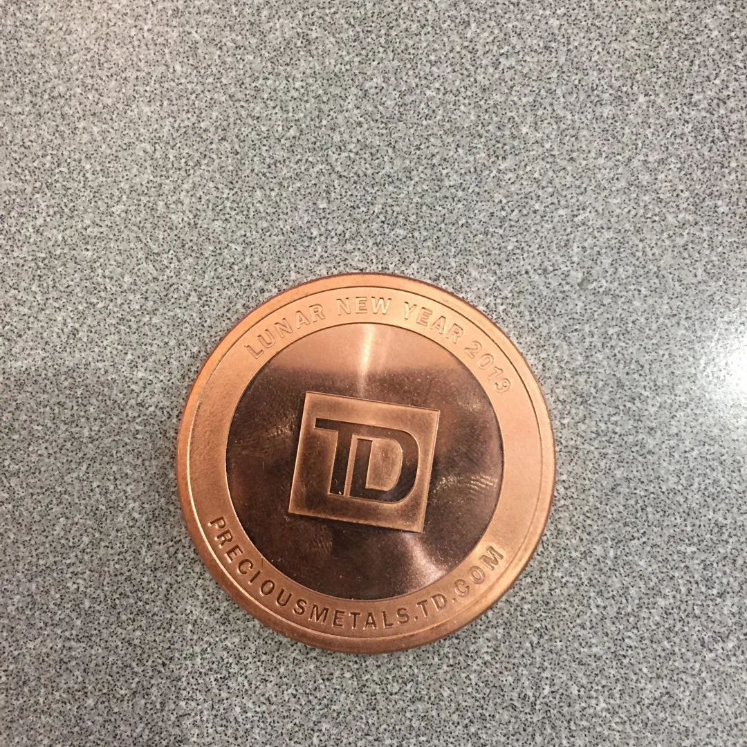 TD year of the pig copper coin photo 1