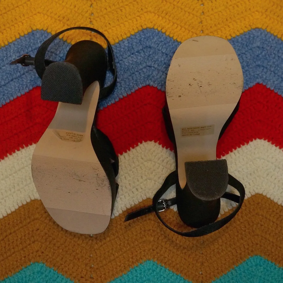 Vintage Satin Platform Sandals photo 4