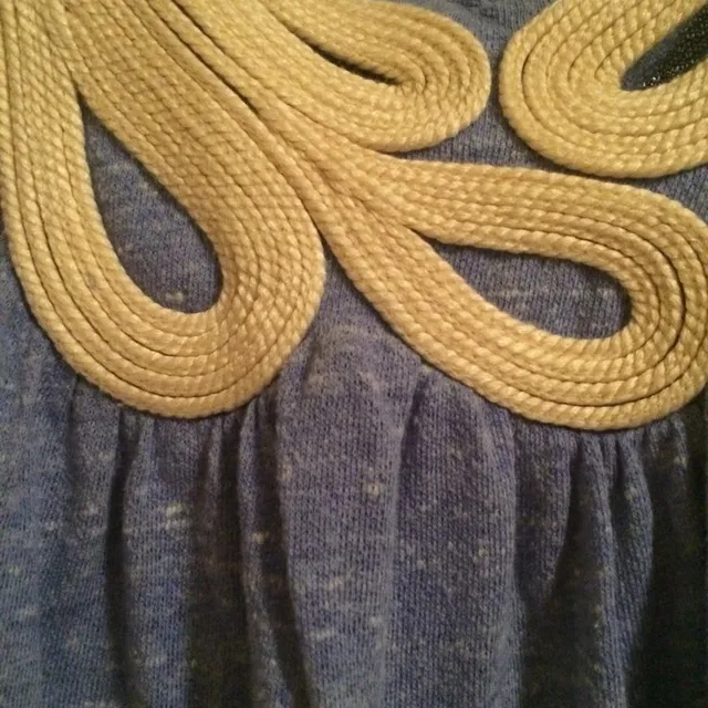 Blue Tank With Rope Detail - anthropologie photo 3