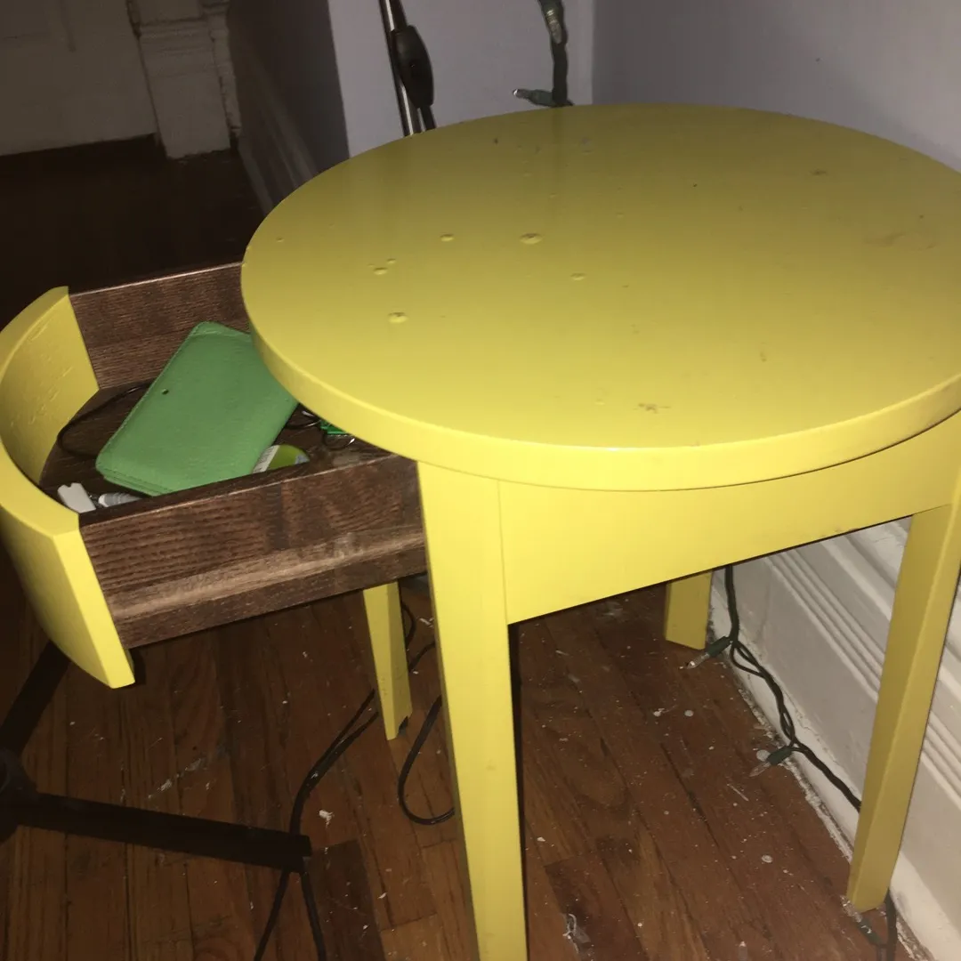 Yellow Bedside Table photo 1