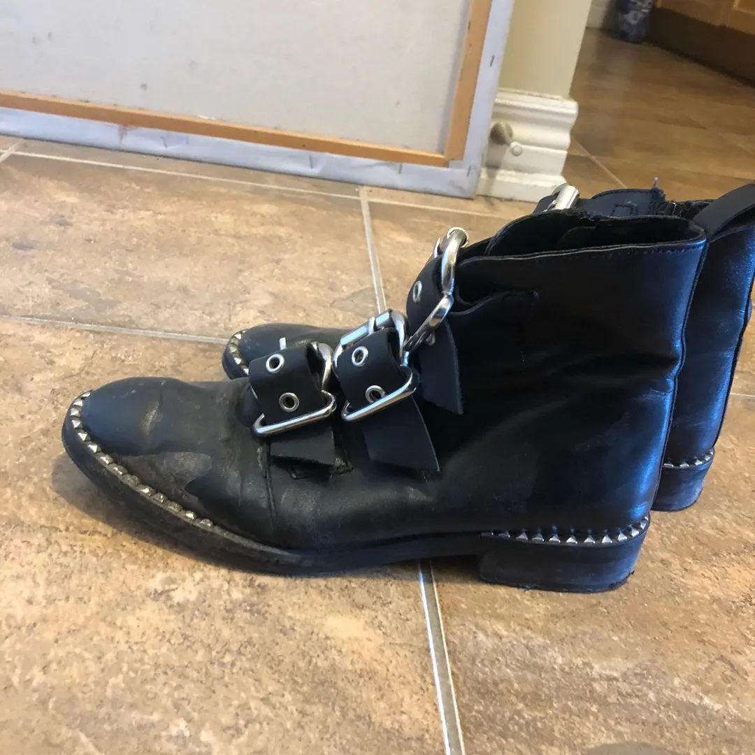 Used Top Shop Biker Boots Size 8-8.5 photo 1