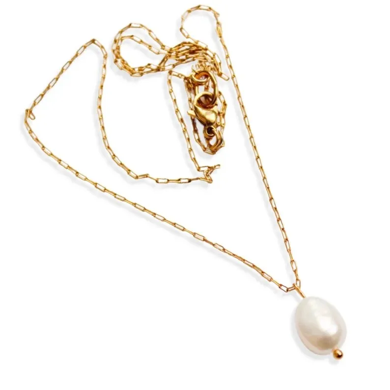 Freshwater Pearl 18k Gold Plated Necklace photo 1