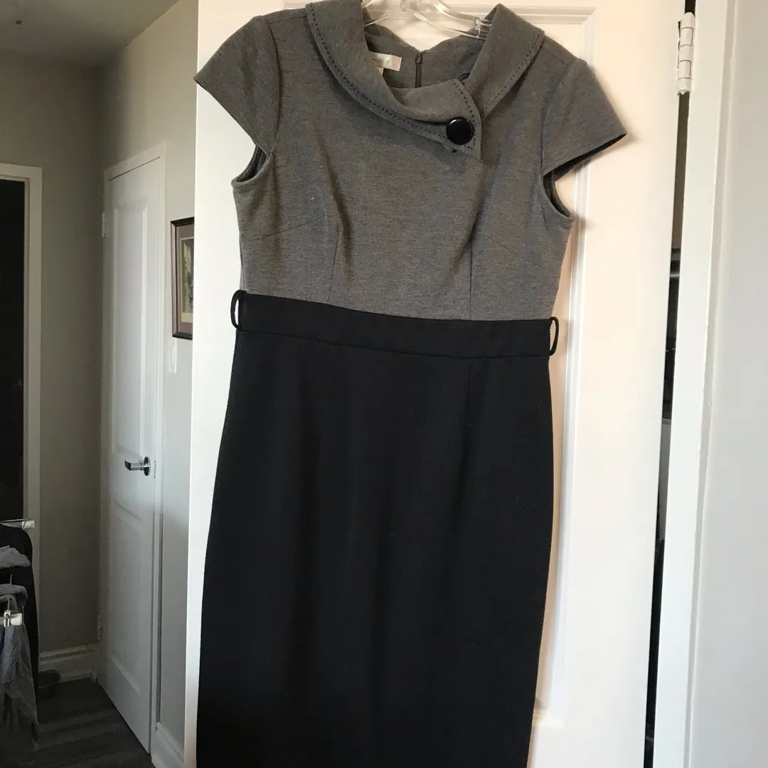 Dress-black and grey soft knit photo 1
