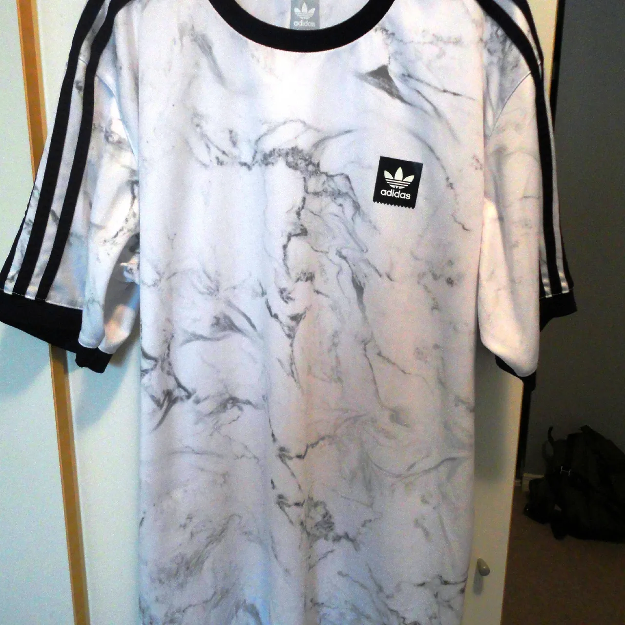 Adidas Originals Marble White Clima Club T shirt, Size L new! photo 1