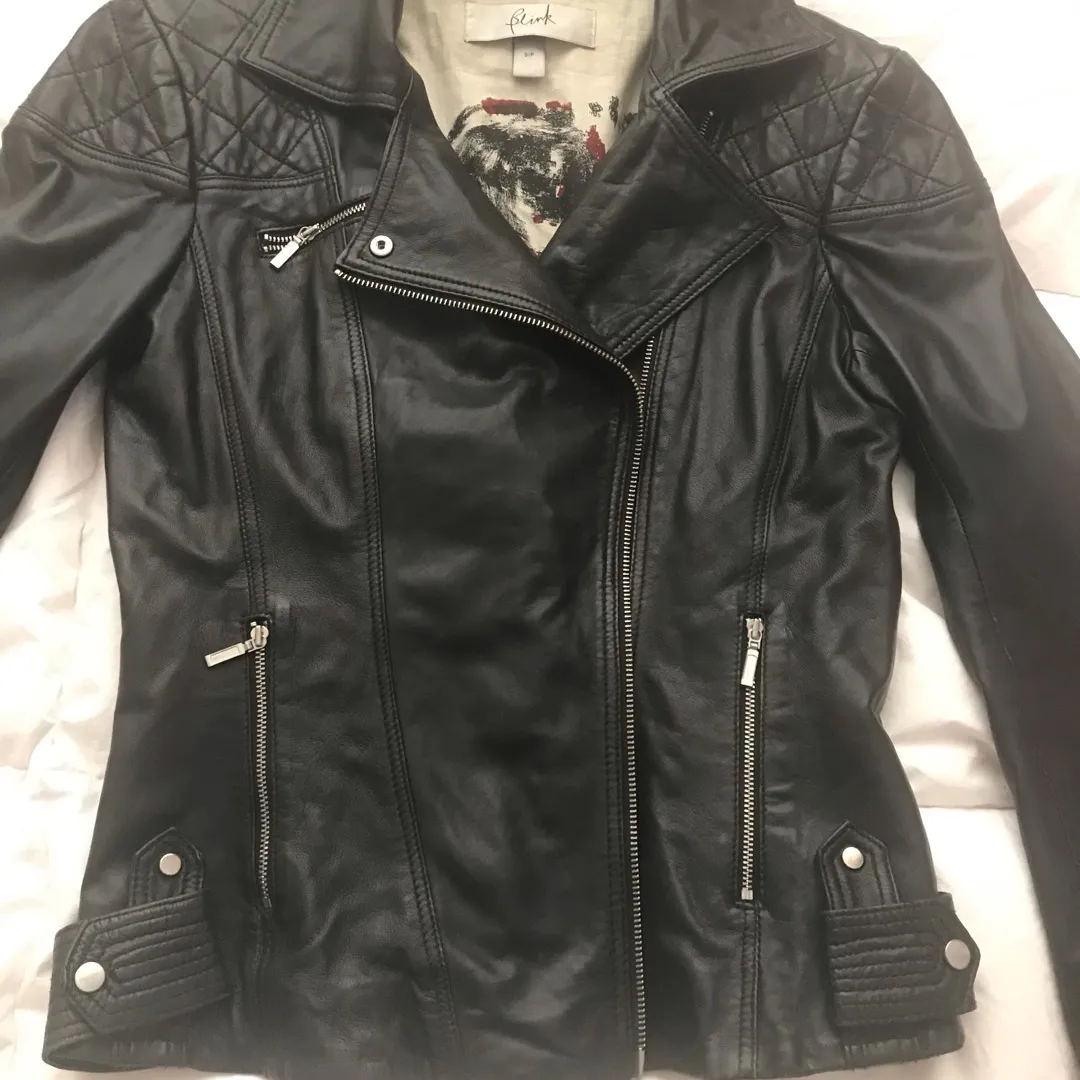 Women’s Small Moto Leather Jacket photo 1