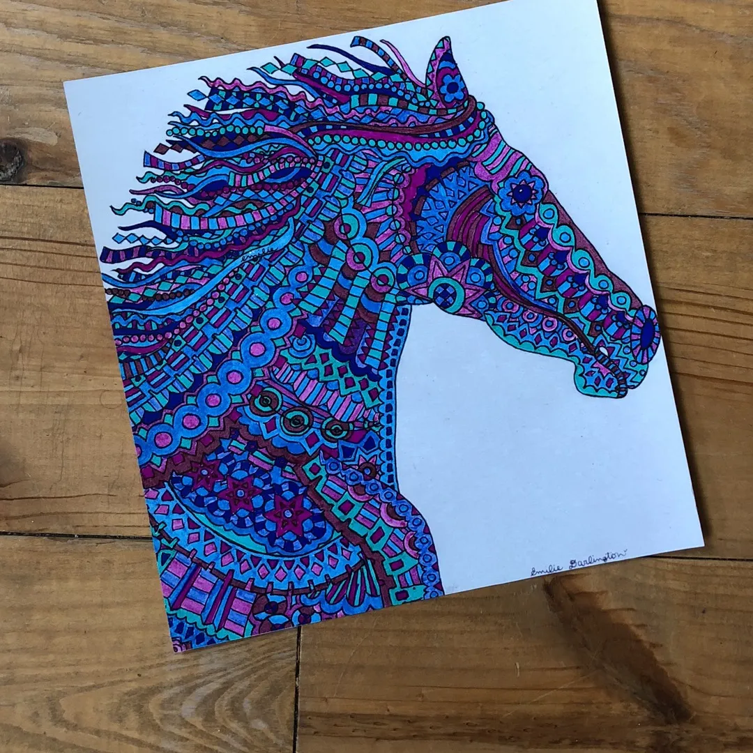 Technicolor Horse Print photo 1