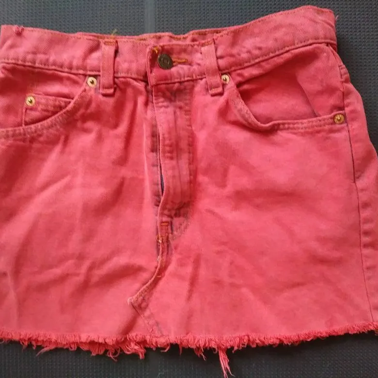 Vintage Hot Pink Denim Skirt - XS photo 1