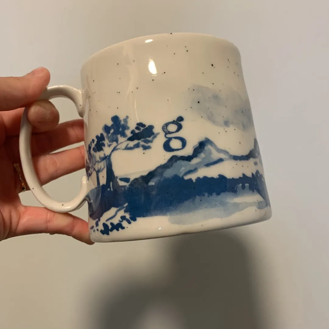 Anthropologie “G” Stoneware Mug photo 1