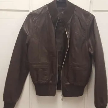 Brown Leather Jacket photo 1