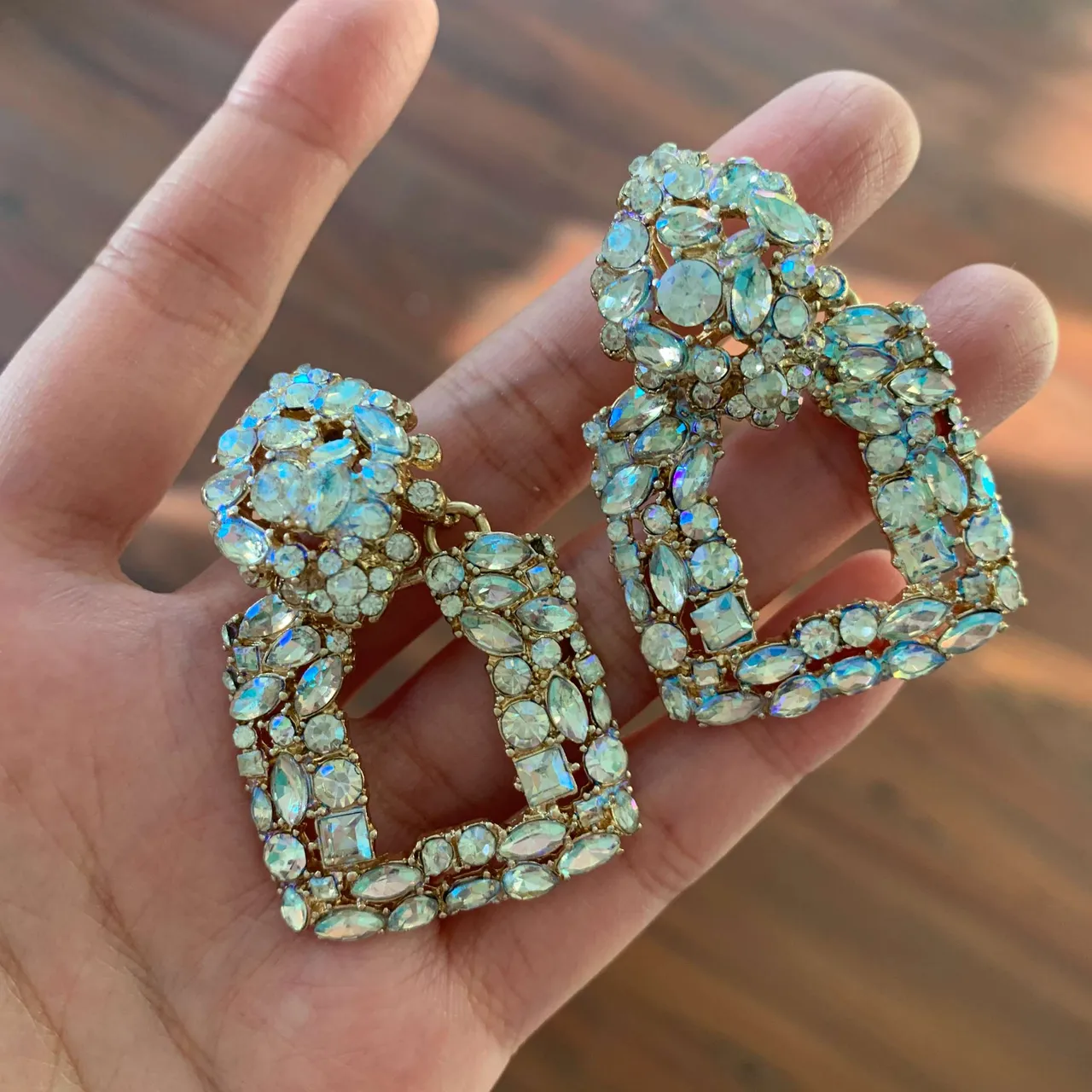 Crystal Rhinestone Hollow Out Earrings photo 1