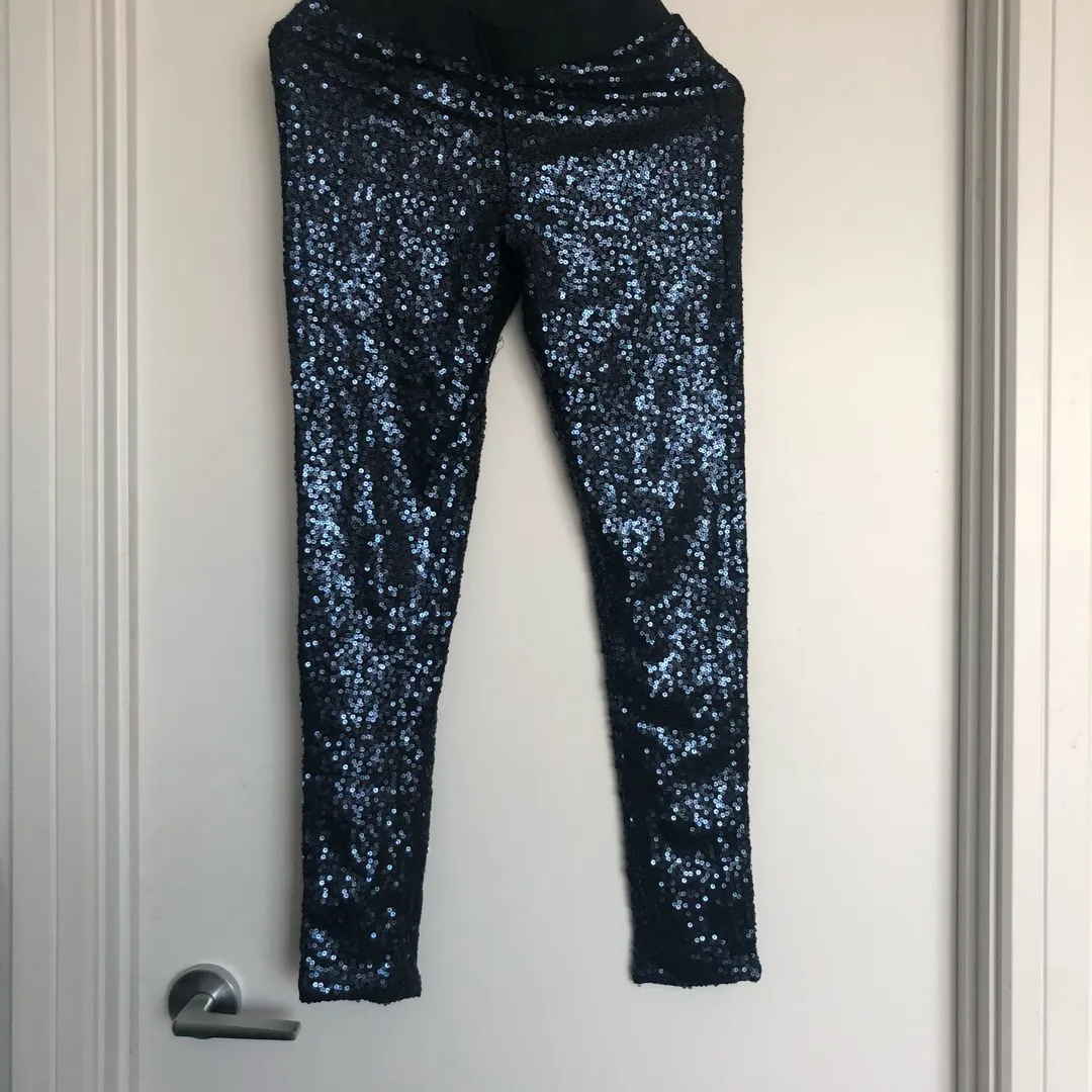 Arie Navy Sequence Leggings photo 1