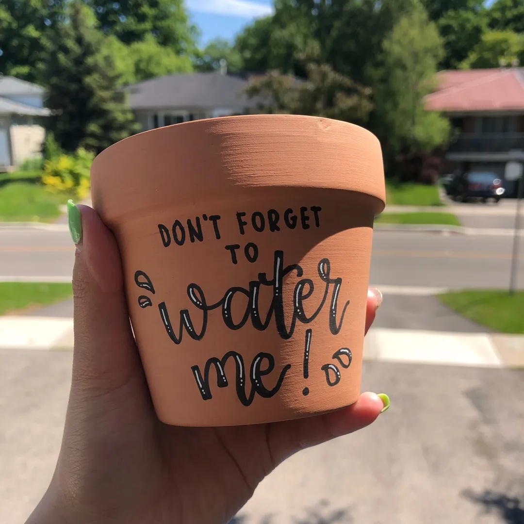 “Don’t Forget To Water Me!” Flower Pot photo 3