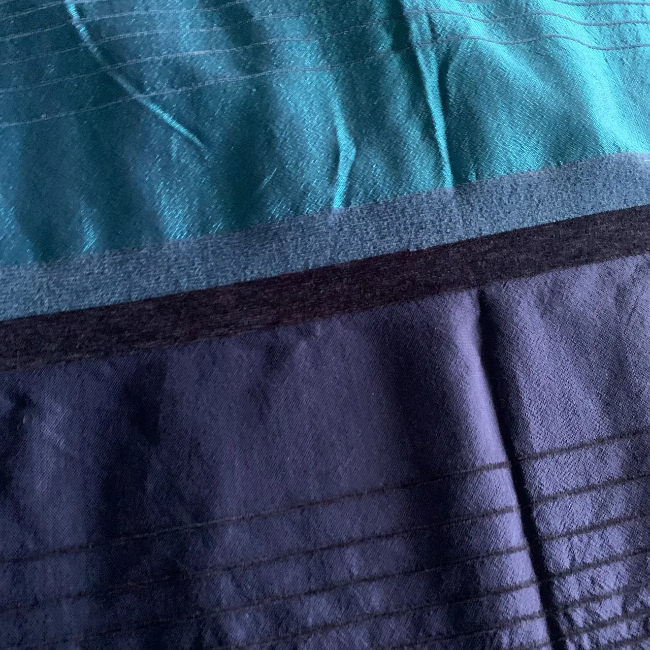 Unused blue Moroccan woven bedspread (Queen size)) photo 5