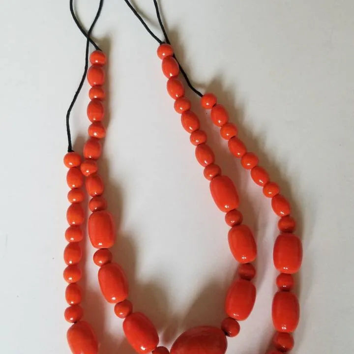 2 NEW Orange Necklaces photo 1