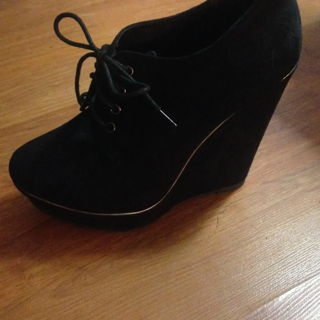 Black Wedge Heels photo 3