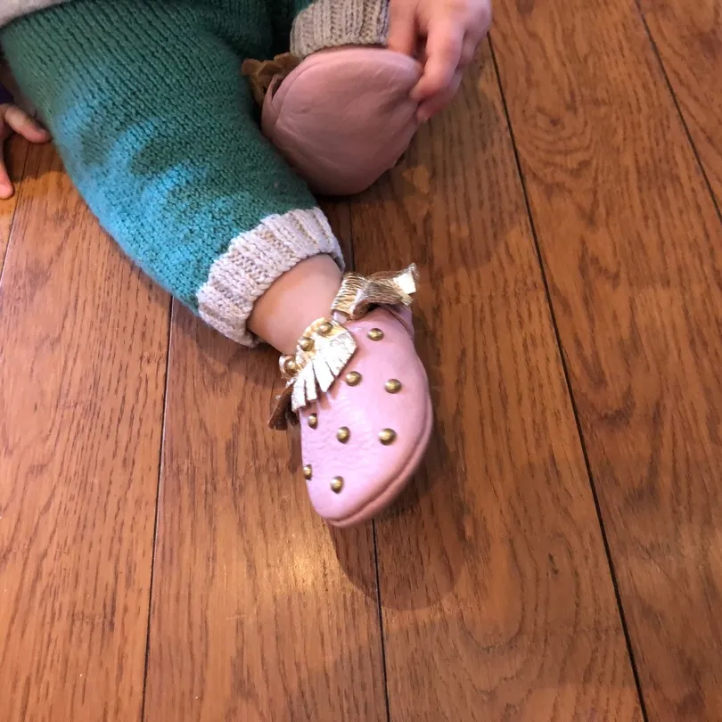 Pink Gold Baby Shoes photo 5