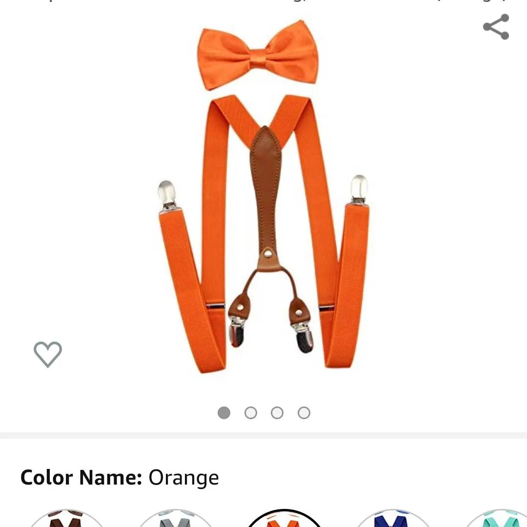 Orange Suspenders + Bow Tie photo 1