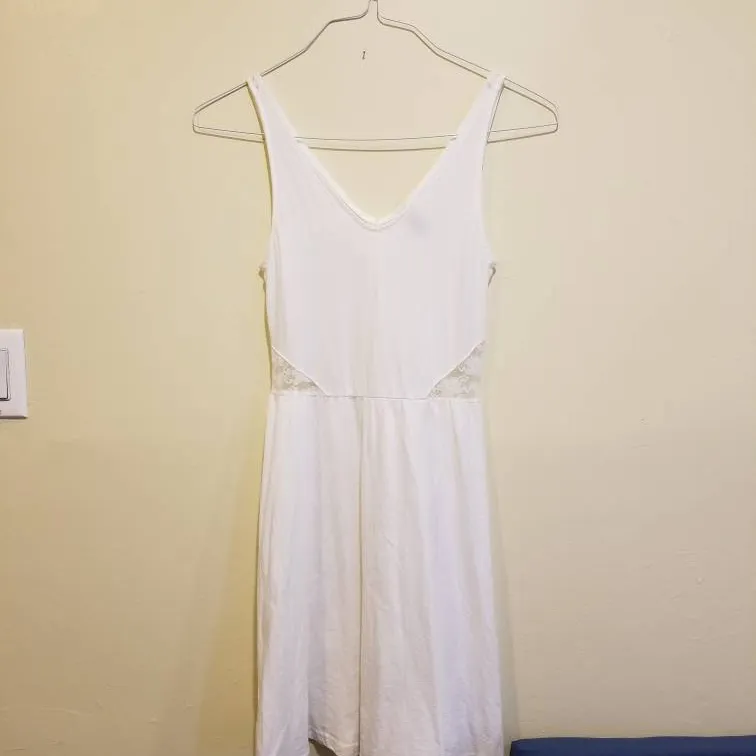 White Lace Cutout Dress photo 1