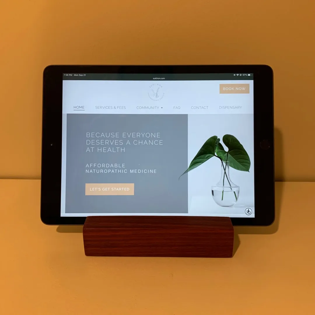 Real Mahogany Business Card / Phone / Tablet Stand photo 3